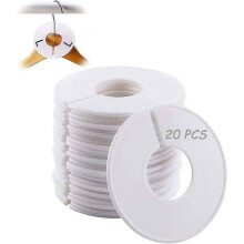 20 Pieces Round Clothes Rack Dividers Rack Divider Hangers Closet Hangers Closet Wardrobe Divider for Clothing Size Distinction Clothes,