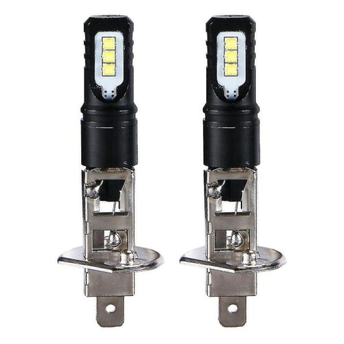 2 X H1 6000k Super Bright White 6000lm Drl Led Headlight Kit High Beam