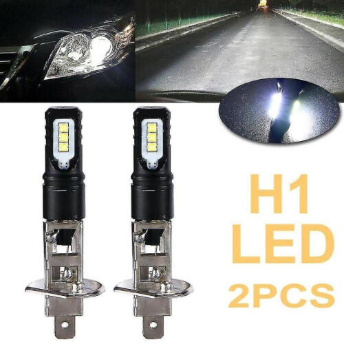 2 X H1 6000k Super Bright White 6000lm Drl Led Headlight Kit High Beam 2