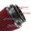 (Red) Air Filter Cone Intake Filter 76mm Car Sponge Airfilter 3'' Universal High Flow 4