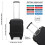 (black, 20) ABS Cabin Carry-On Suitcase with Secure Combination Lock 2