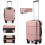 (nude and black, 20) ABS Cabin Carry-On Suitcase with Secure Combination Lock 5