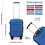 (navy and black, 20) ABS Cabin Carry-On Suitcase with Secure Combination Lock 7