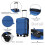 (navy and black, 20) ABS Cabin Carry-On Suitcase with Secure Combination Lock 3