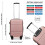 (nude and black, 20) ABS Cabin Carry-On Suitcase with Secure Combination Lock 7