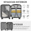 (navy and black, 20) ABS Cabin Carry-On Suitcase with Secure Combination Lock 6