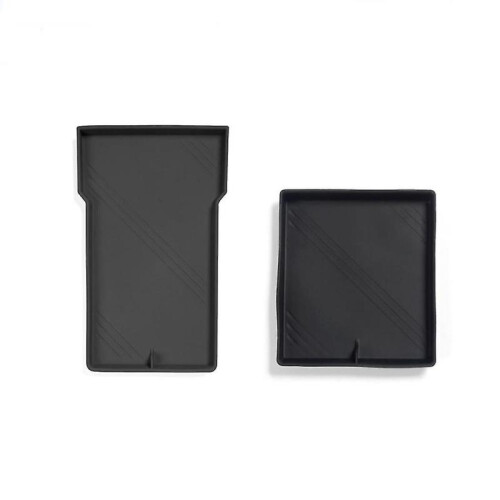 For 2024 Center Console Organizer Tray Pad Silicone Armrest Storage Box Lower Bottom Mat ,black