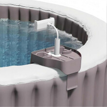 3-in-1 Hot Tub Table Tray with Drink Holder & Phone Mount, Adjustable Pool Beverage Tray for Bathtubs, Spa & Summer Accessories