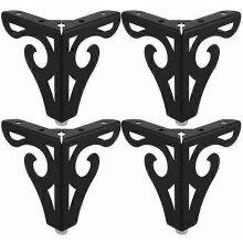 Metal sofa legs Iron cabinet legs - 10 cm high, black, 4 pcs