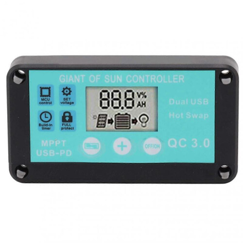 (10A) 10A Solar Charge Controller Great Heat Dissipation Easy to Use for Phone PC