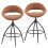 2Pcs Adjustable Height Breakfast Bar Stool Gas Lift Swivel Kitchen Barstool 1