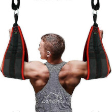(blue) Fitness Ab Sling Straps Suspension Rip-resistant Heavy Duty A Pair For Pull Up Bar Hanging Leg Raiser Gym Home Fitness Equipment