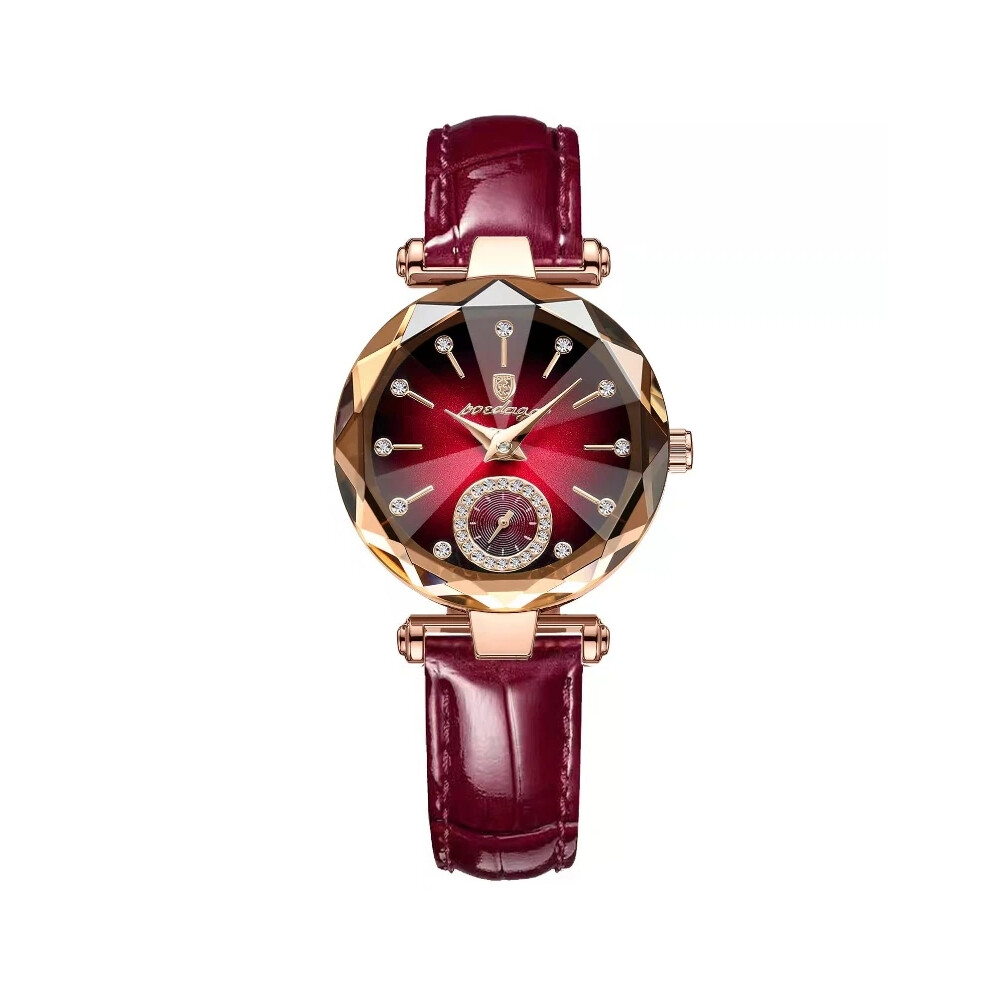 (Red L) Women Watch Luxury Jewelry Steel Quartz Wristwatches Waterproof Ladies Watch New-image-OPC-PHNB2TC-NEW