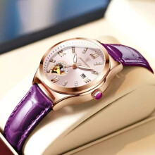 (YN320 Purple Leather) Women Watches Fashion Leather Ladies Watch Waterproof Quartz Date Wristwatch