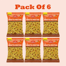 Haldiram's Khatta Meetha Namkeen Mix – 1.2kg (6x200g) Sweet & Tangy Crunchy Indian Snack