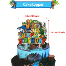 (1pcs cake topper) Tralalero Tralala Birthday Party Decoration Tungtung Sahur Brainrot Balloon Cake Topper Gender Reveal Party Supplies Gift Favor