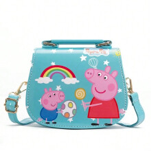 (Blue) New arrival Peppa Pig page cartoon bag toy messenger bag george shoulder handbag backpack toy cute little girl new year gift