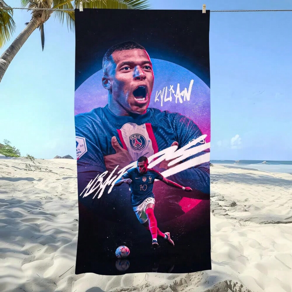 (z4, STJ70x140CM) Football Towel Soft Pool Gift For Travel Gym Shower Camping Quick Dry Sports Cool-M-Mbappe-s Superstar Large Beach Towel-image-OPC-PHNB6M5-NEW