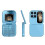 (Blue, Multicolor) i17mini Dual SIM Mini Elderly Mobile Phone 2G 32MB+32MB Flip Foldable Phone - Blue 2