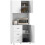 Homcom HOMCOM Kitchen Storage Cabinet Wooden Cupboard Organiser, White 1
