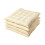 Homescapes (Set of 4, Cream) Plain Seat Pad with Button Straps 100% Cotton 1