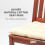 Homescapes (Set of 4, Cream) Plain Seat Pad with Button Straps 100% Cotton 3