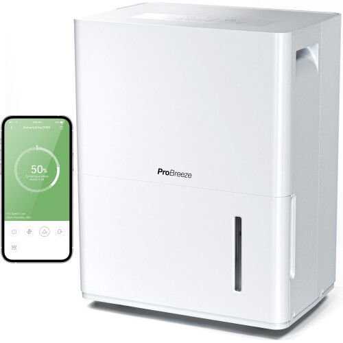 Pro Breeze 30L Smart Dehumidifier with Digital Display & Continuous Drainage