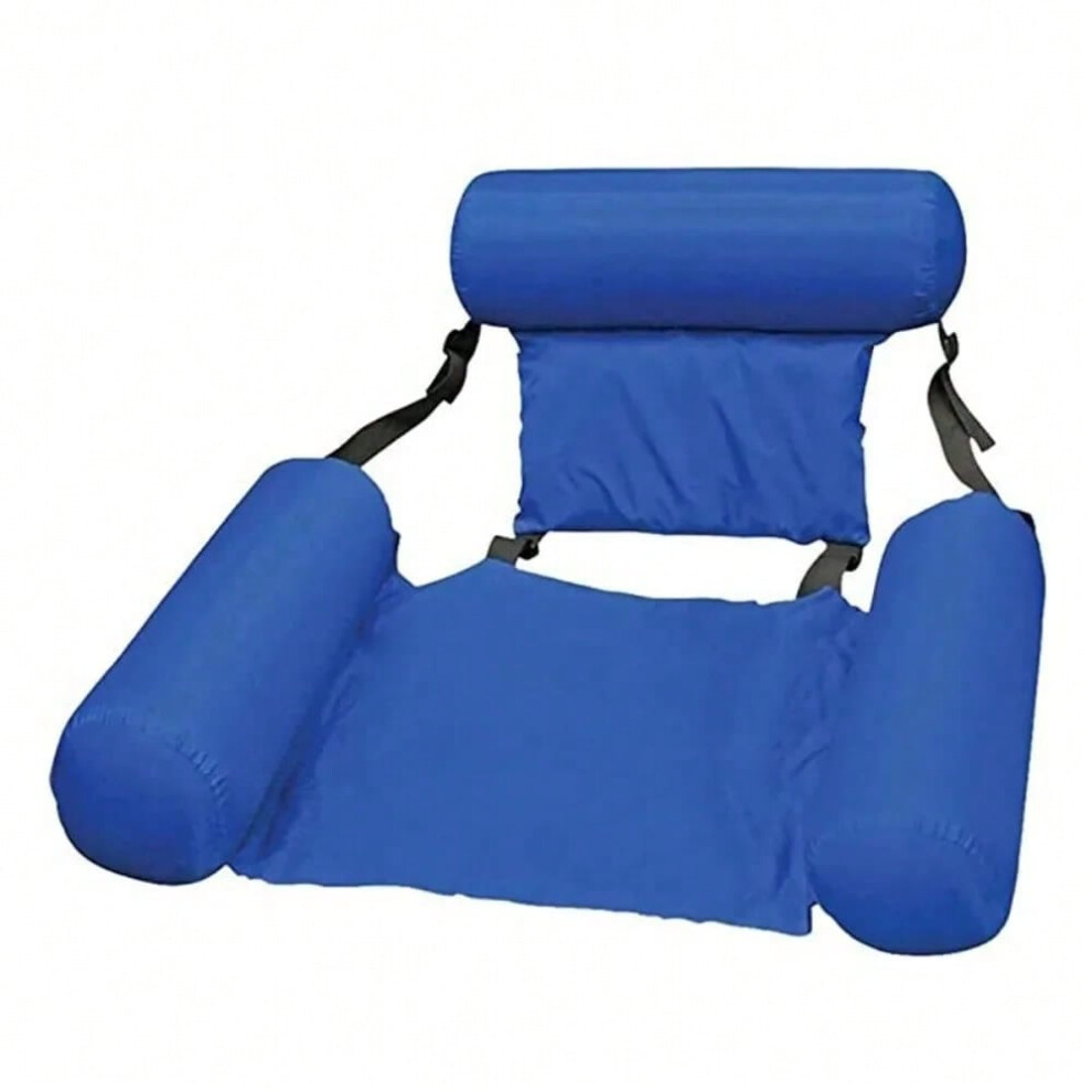 Doqaus (Blue) Swimming Pool Lounge Chair, Swimming Pool Floats, Inflatable Swimming Chair, Water Hammock For Summer Swimming Pool Beach Fun