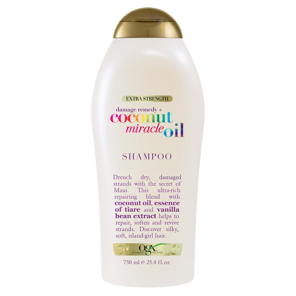 Photos - Hair Product OGX Extra Strength Damage Remedy + Coconut Miracle Oil Shampoo for Dry