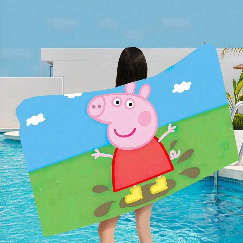 (z7, Polyester 80x160cm) Cartoon P-Peppa Pig Microfiber Beach Towel Absorbent Quick Dry Soft Yoga Swimming Resort Mountain Climbing Towel-image-OPC-PHNB8FZ-NEW
