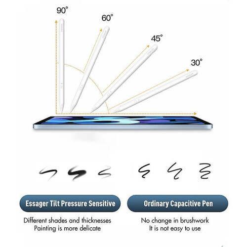 ESSAGER Writing Capacitive Stylus with LED Light Cable Charging Touch Screen Pencil for iPad Air (20 2