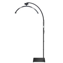 (Black AU Plug, Multicolor) M60X 23-Inch Lash Light Half Moon Floor Lamp for Nail Tech, Beauty, Tattoo Artists - White EU Plug