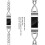 (Style E Fitbit Charge 2, Silver) Diamond Decor Zinc Alloy Chain Watch Strap for Fitbit Charge 2 3
