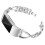(Style E Fitbit Charge 2, Silver) Diamond Decor Zinc Alloy Chain Watch Strap for Fitbit Charge 2 2