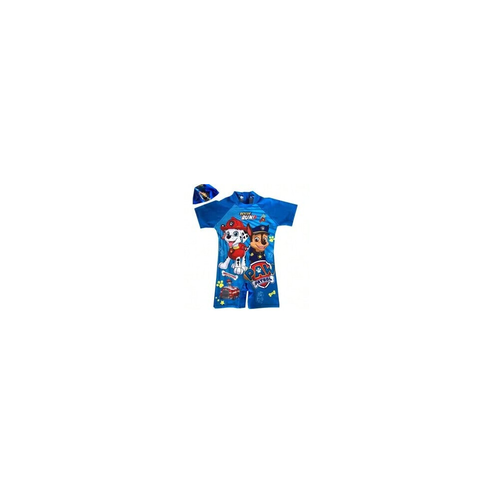 (Blue, 2XL) Kawaii Anime Cartoon Paw Patrol Chase Skye Boys Girls Swimsuit Children's Swimsuit Sunscreen Swimsuit Beachsuit Set for Kid Gift-image-OPC-PHNBCPM-NEW