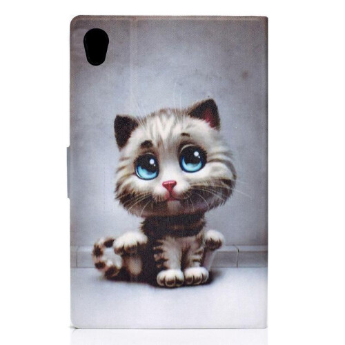 Pattern Printing Leather Stand Protector for Lenovo Tab M10 HD Gen 2 X306X Tablet Shell - Cute Cat 1
