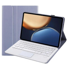 (Purple, Multicolor) AHV7-A Leather Tablet Stand Inner TPU Protective Case + Touch Bluetooth Keyboard for Honor Pad V7 Pr