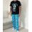 Marvel (Large) Marvel Short Sleeve Long Leg Pyjama Set (Mens Black) 5
