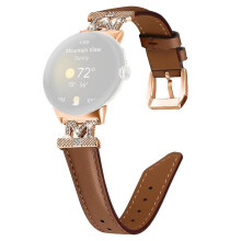 (Style A Google Pixel Watch, Brown) For Google Pixel Watch/Pixel Watch 2 Rose Buckle Genuine Cowhide Watch Strap