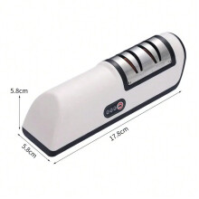(Black, common) Electric Knife Sharpener Fully Automatic Handheld Knife Sharpener for Home Kitchen Quick Sharpening Tools With Non-slip Kitchen
