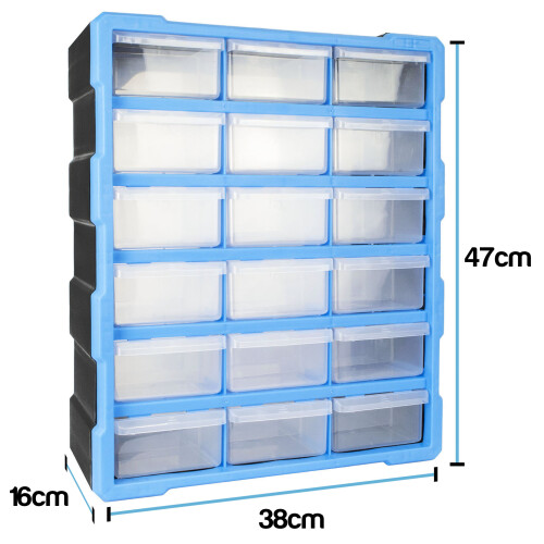 DIY Storage Organiser Unit 18 Large Drawer Craft Box Tool Cabinet 2