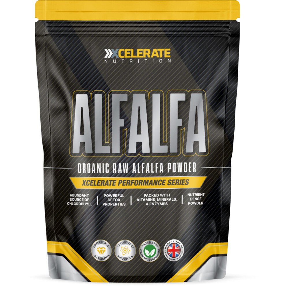 Xcelerate Nutrition (250G) Organic Alfalfa Powder For Detox Digestive Health