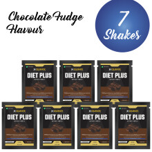 (7 Sachets, Chocolate Fudge) Diet Plus Whey Protein Shake 40g Meal Replacement