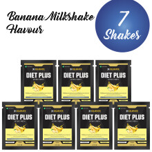 (7 Sachets, Banana Milkshake) Diet Plus Whey Protein Shake 40g Meal Replacement