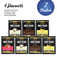 (7 Sachets, Mixed) Diet Plus Whey Protein Shake 40g Meal Replacement