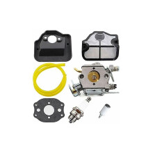 Replacement Carburetor for Husqvarna 36, 41, 136, 137, 141, 142 Chainsaws, Includes Spark Plug and Air Filter Kit, Replaces Numbers 530071987, 5300354