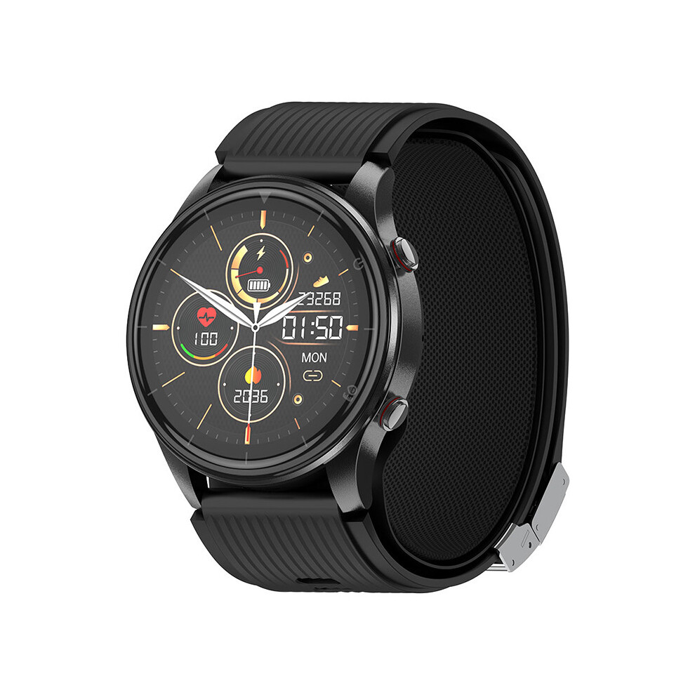 (Black) Blood Pressure Smartwatch Air Pump Airbag Pressurization Measurement Ecg Ppg Blood Oxygen Bluetooth Call Smart Watch Fitness Trackers Black 4027917221386