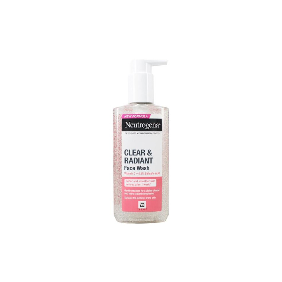 Neutrogena Clear & Radiant Face Wash 200ml (Case of 6)
