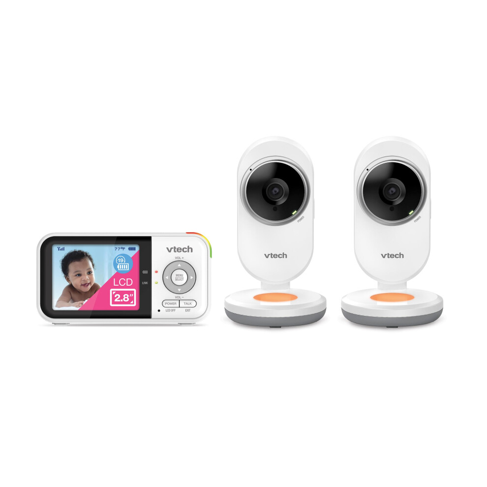 VTech VM3254-2 Video Baby Monitor FHD 2.8'' Screen Night Light & 2 Cameras