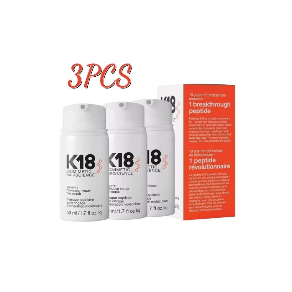 3Pcs 50ml K18 Leave-In Molecular Repair Hair Mask Hair Treatment